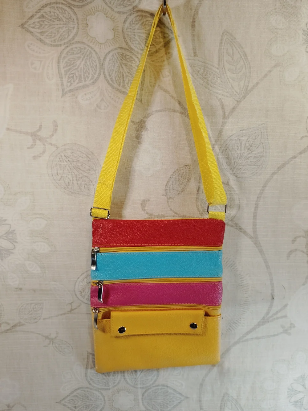 Kids Colorblock Crossbody Bag - Yellow, Red, Blue, Pink
